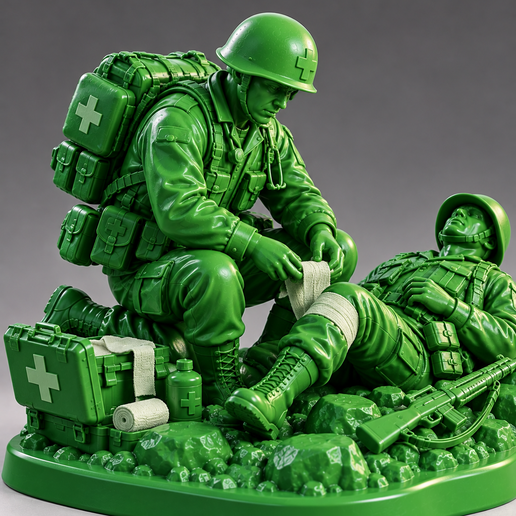 Green Army Toy Soldier – Combat Medic | STL