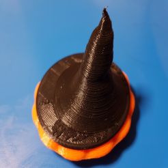 Jack-OLantern_Hat.jpg Free 3D file Jack-O'-Lantern Witch Hat・3D printing idea to download
