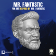 MR. FANTASTIC FAN ART INSPIRED BY MR. FANTASTIC [erst | Mister Fantastic fan art head inspired by Mr Fantastic for action figures
