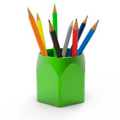23.jpg Free STL file Pencil Cup・3D printer model to download