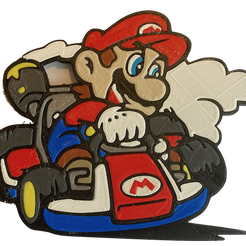 mario_kart.png Free STL file badge mario kart・3D printing model to download