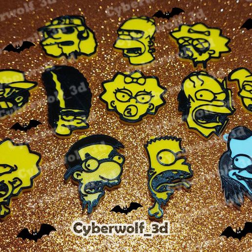 keychains / keychain , LOS SIMPSONS HALLOWEEN 3D model