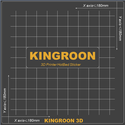 BAe Leet) tegen Aad Xaxis<180mm KINGROON 3D oT YT SIL e PrusaSlicer Build plate texture for KINGROON