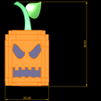 dimension.png Игрушка Voxel Тыква Монстр 3D печатная модель