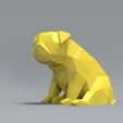pp01.jpg Low Polygon Pug dog model 3D print model