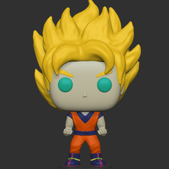 Goku2.png Fichier OBJ Funko Goku・Modèle imprimable en 3D à télécharger