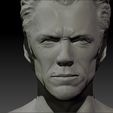 0009_Layer 20.jpg Clint Eastwood textured 3d print bust