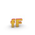 F.jpg 3d print - LETTERS - "f" and "F" - 250mm