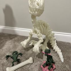 🧑‍🏭 Flexi Factory Skeleton Raptor Dinosaur (Velociraptor)・3D Print with ...