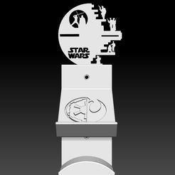 Preview32.jpg Download STL file CONTROLLER AND HEADSET HOLDER - STAR WARS MODELS 3D PRINT MODEL • Object to 3D print, leonecastro