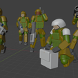 3.png Small scale infantry (15 poses x 3 helmet variants)