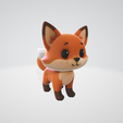 2.png Fox , Cute Chibi Fox, Fox 3d Model , Figurine, Christmas
