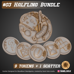 Halfling-Collection.png Halfling Bundle - Scatter + Tokens - SH03B
