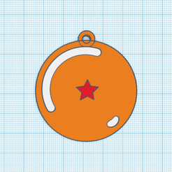 DBZ1.png Файл STL Брелок для ключей Dragon Ball・Дизайн 3D принтера для загрузки