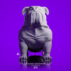 bulldog_Combinado_3D_Final_6.Denoiser.jpg 3D file BULLDOG_INGLES_SCULPTURE_DOG_BULDOGS・3D printer design to download