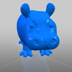 hippo.png Fichier STL Petit hippopotame tout pipou・Plan pour imprimante 3D à télécharger, MILOUU