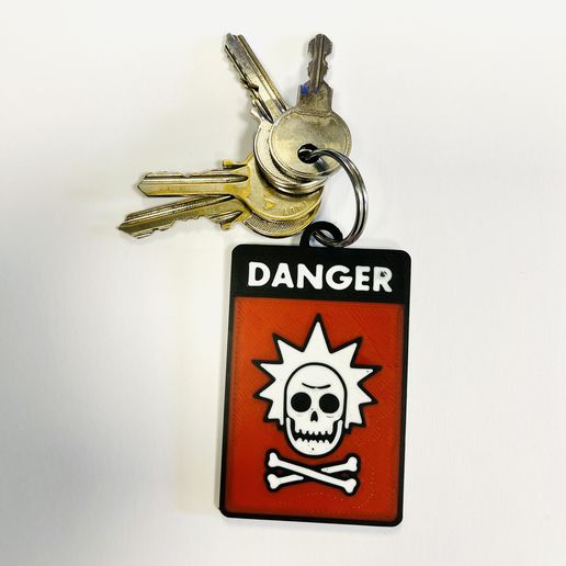 🚨 danger keychain・ 3MF File for 3D printing・Cults