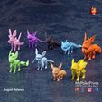 render-stand-copy-2.jpg STL-Datei Gelenkige Eeveelution Megapackung・Modell für 3D-Drucker zum Herunterladen