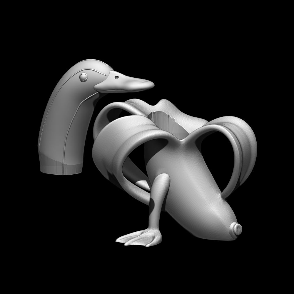 3.jpg Fichier 3D Canard à la banane・Modèle à télécharger et à imprimer en 3D, HaeSea