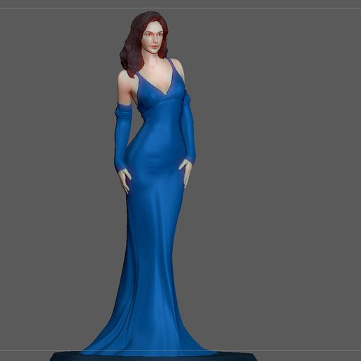 gal gadot wonder woman blue dress Wonder Woman Royal Blue V-neck Ruffled Dress TCD8868