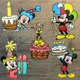 Disney-birthday.jpg Set of 5 Disney Birthday Ornaments