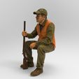 cazasentado.jpg Hunter Sitting Figure 1/32 Scale – Rifle Resting Pose for Dioramas and Scenery