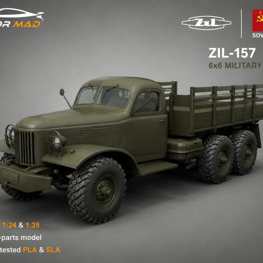 ZiL-157 6x6 Soviet Military Truck - Cold War Workhorse - 1:35 Scale