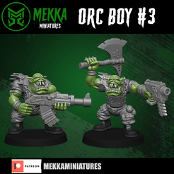 P3.png 3D file Orc Boy #3・3D print model to download, MekkaMiniatures