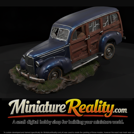 Abandoned 1940s Wood Bodied Station Wagon