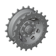 Crusader-sprocket.png 1:35 Crusader tank tracks (Late, Asymmetric type)