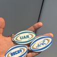 IMG_8709.jpg ARGENTINA PUMAS RUGBY BALL KEYCHAIN X3 RUGBY BALL COMBO | RUGBY BALL