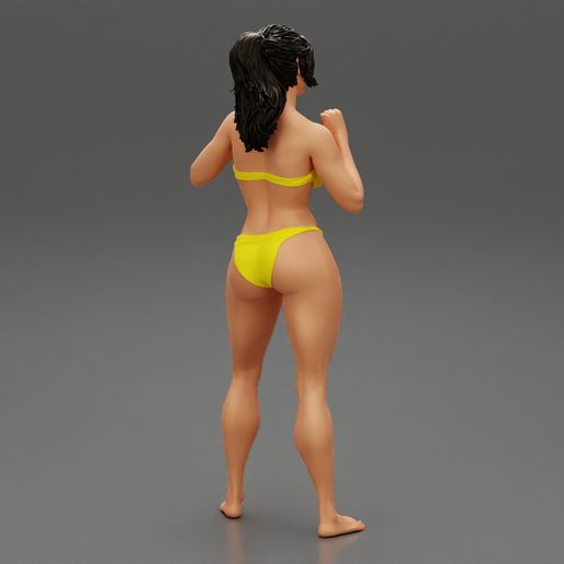 Girl-0003.jpg 穿着比基尼摆出自信姿势的女性 3D 打印模型