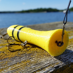 Capture d’écran 2017-02-03 à 09.57.29.png Free STL file Floating Popper Bait・3D printing design to download