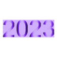 2022 - 2023.stl Archivo STL 2022 a 2023 Flip Text Illusion・Diseño imprimible en 3D para descargar