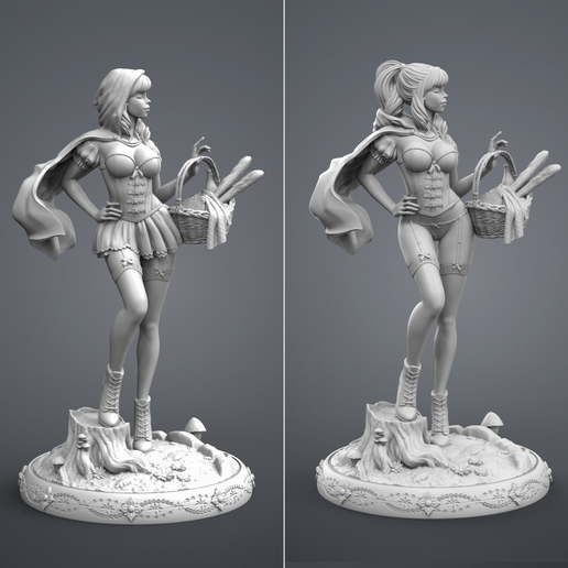 Little Red Riding Hood Statue 3D model