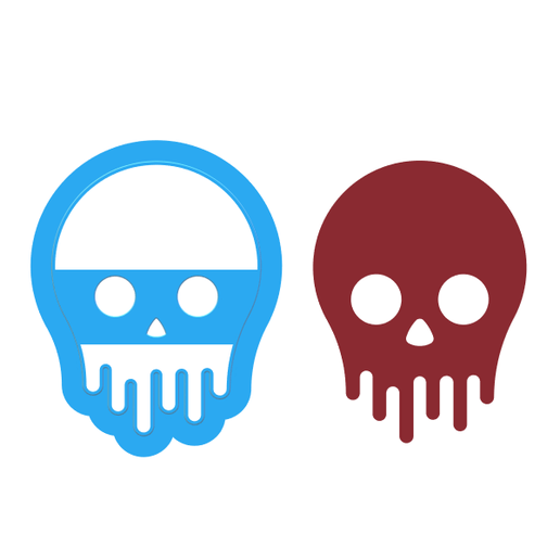 polymer cla cutter , skull 6 size 3D model