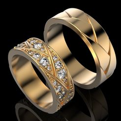 Wedding-ring-28-4.jpg Fichier STL Anneau de mariage 28・Idée pour impression 3D à télécharger
