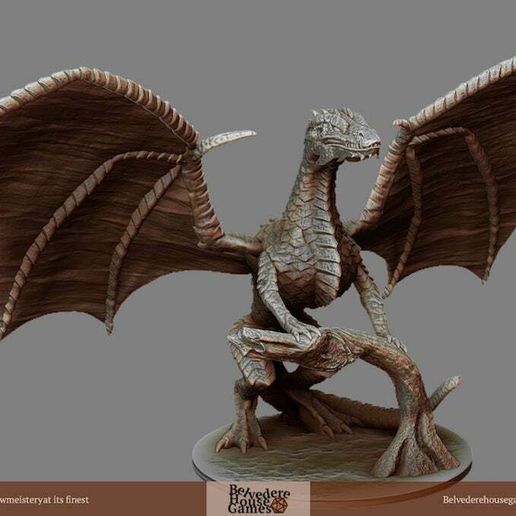 Adult Frost Dragon Pre-Supported Mini