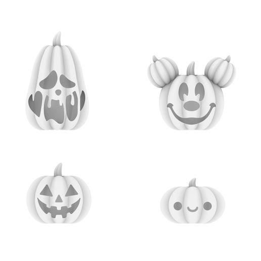 Miniature Halloween Carved Pumpkins
