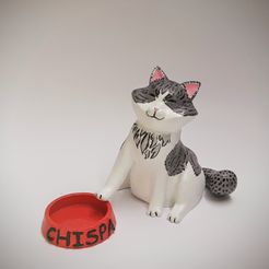 CAT-FRONT.jpg Archivo STL gratis Decor Cat - Decoración Gato・Plan de impresión en 3D para descargar