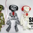 10-Skull-Flexy-Take-My-Heart.jpg STL file Skull Flexy Take My Heart・3D printing design to download