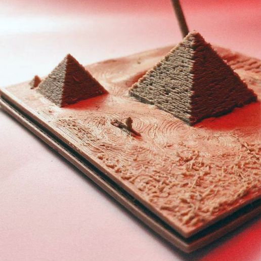 STL file GIZA - Pyramids Diorama - Incense stick holder・3D printing ...