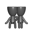 Enamorados_N2_Negro_1.png Бесплатный STL файл Florero Maceta Robert N° 2 VASE FLOWERPOT ROBERT IN LOVE・Дизайн 3D-принтера для скачивания