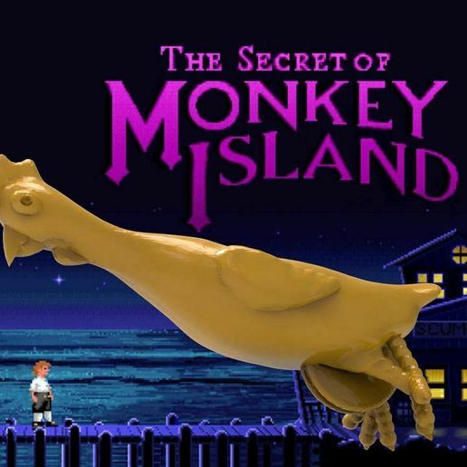 Secret of Money Island - Rubber Chicken with a Pulley in the Middle !  V2 - 3D model önizlemesi