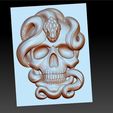 skullAndSnakeA3.jpg skull model of bas-relief