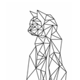 gato3.png Animals Geometric 2d - 34 Models Wall