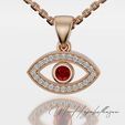 ROSE.jpg Eye of Protection Pendant - 3D Printable Jewelry Model (Free)