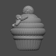 6.png Muffin Knitted - Crochet - Kitchen Decoration - 3D Print Model - No Supports