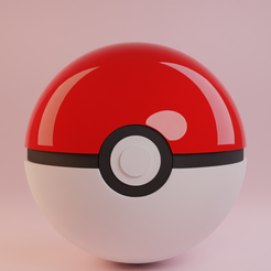 Pokeball-1.png Файл 3D Покебол・Шаблон для загрузки и 3D-печати