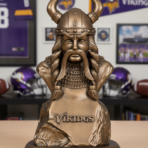 🪵 Logo Minnesota Vikings - NFC - Wood model - CNC 3D print model